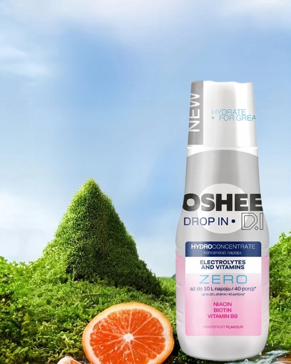 OSHEE ZERO SYROP KONCENTRAT DO SODASTREAM Grejpfrut Elektrolity i witaminy
