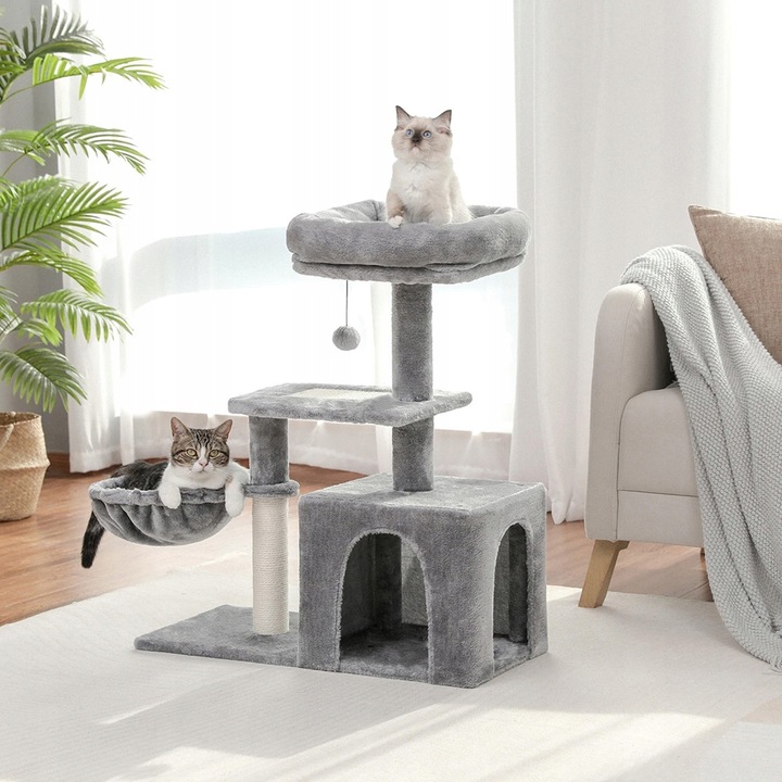 DRAPAK DLA KOTA Z HAMAKIEM DRAPAK LEGOWISKO DOMEK WIEŻA WYSOKA 70 cm