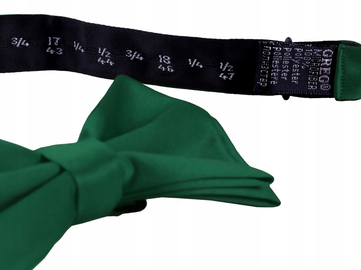 ZIELEŃ BUTELKOWA Żakardowa Muszka Męska w Groszki Greg MUCHA + PUDEŁKO