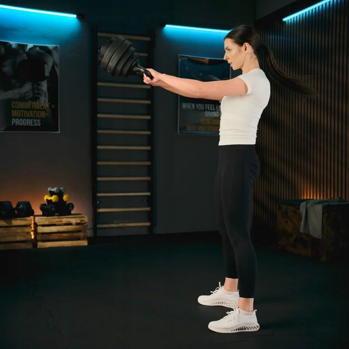 Hantle regulowane 20kg zestaw hantli 2x10kg gryf kettlebell Trex Sport