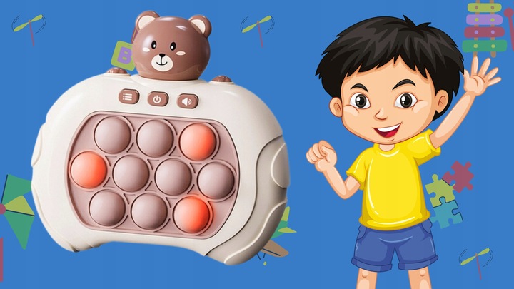 GRA POP IT POPIT MIS GAME ELEKTRYCZNA ZRĘCZNOŚCIOWA XL + GRATIS 3 BATERIE