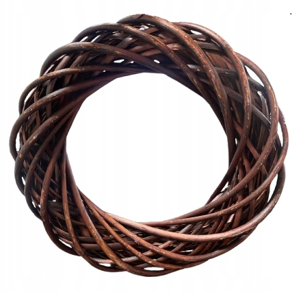 Wianek Koło wiklinowe brąz brązowe wiklina Rattan 40cm Koła ozdoby