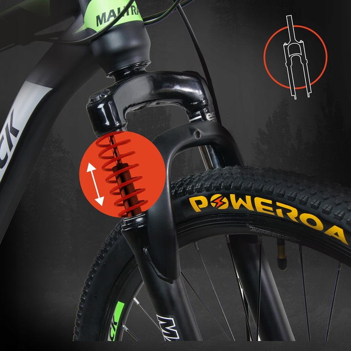 ROWER GÓRSKI MTB 26" SHIMANO 18 BIEGÓW HAMULCE TARCZOWE STALOWA RAMA 18,5"