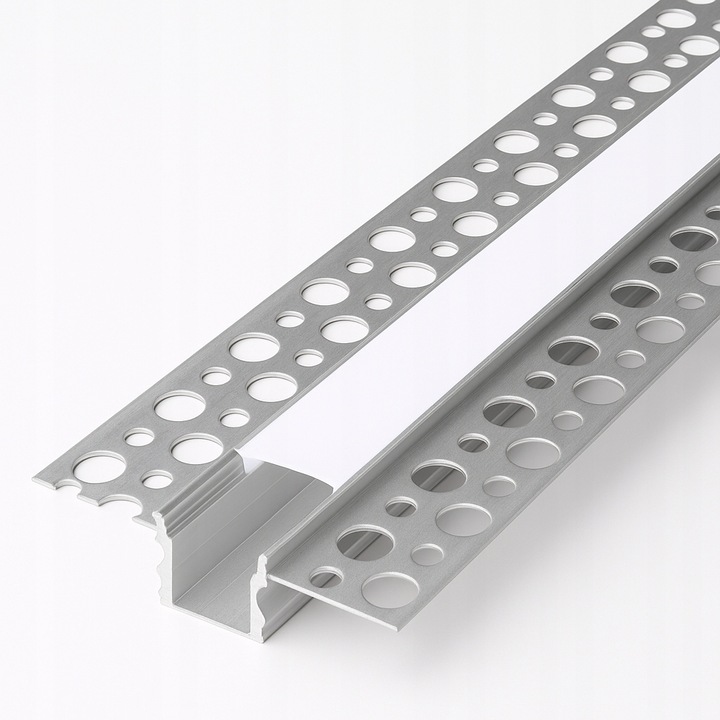 Profil LED Aluminiowy Do Płyt GK Gipsowych 10mm Wpuszczany Regips 2m