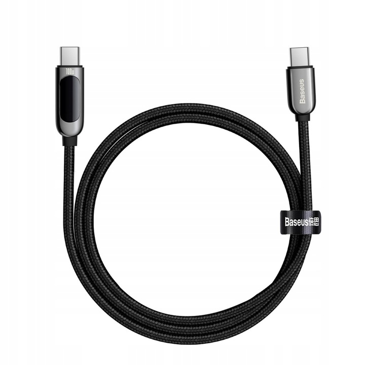 BASEUS MOCNY KABEL USB-C SZYBKIE ŁADOWANIE PRZEWÓD TYP-C PD 100W QC 5A 1M