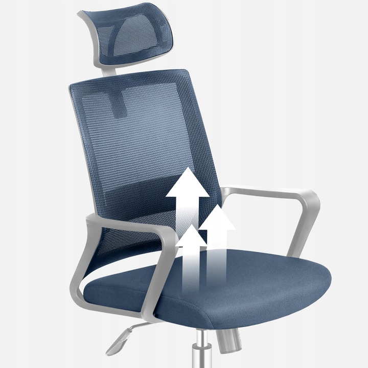 Fotel biurowy ergonomiczny MARK ADLER czarny obrotowy regulowany do