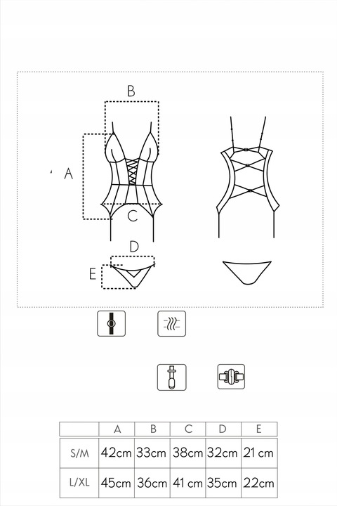 Livco Corsetti Cofashion Hoolyn Półprześwitujący Gorset i Stringi +gratis