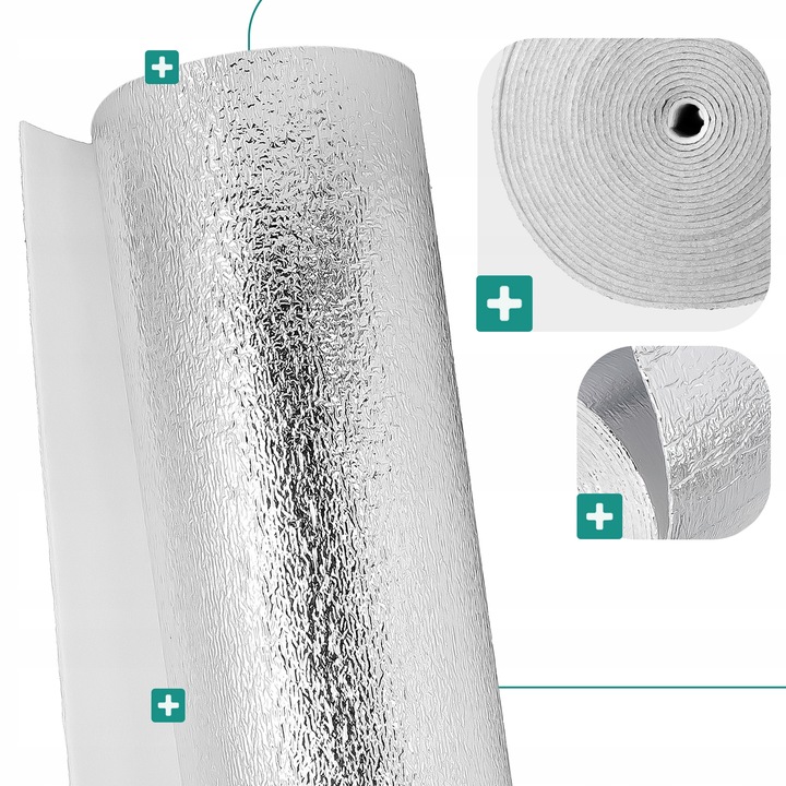 Ekran Zagrzejnikowy Mata Aluminiowa 10m Pianka Izolacyjna Odbijająca Cie GO