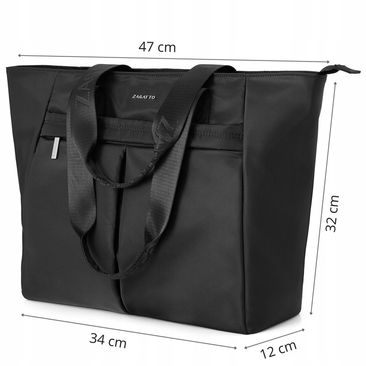 Torebka damska shopper pojemna do szkoły pracy shopperka na ramię