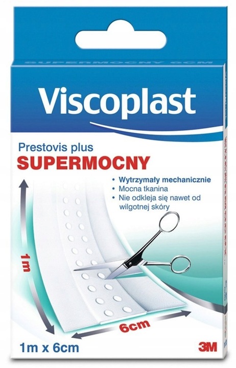 Plastry opatrunkowe Viscoplast Prestovis Plus 6cm x 1M do cięcia x 50 SZT