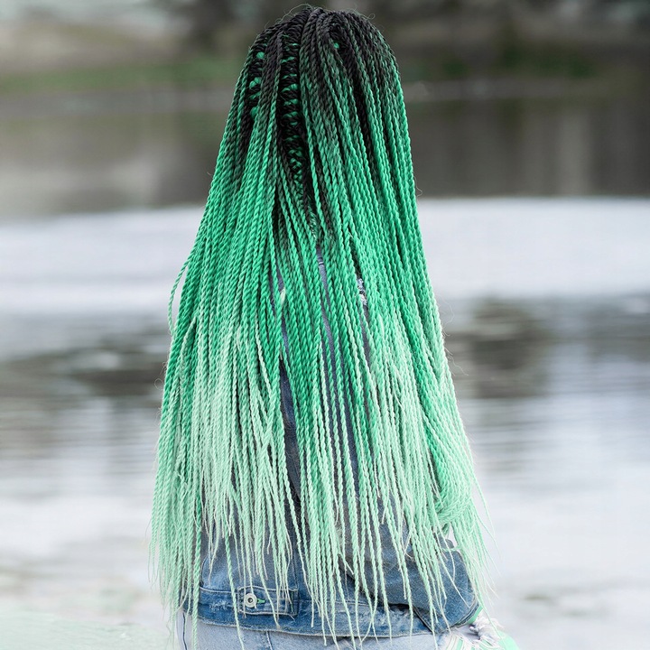 3X WŁOSY SYNTETYCZNE DO WARKOCZYKÓW KOLOROWE WARKOCZYKI TĘCZA DOCZEPY 130CM