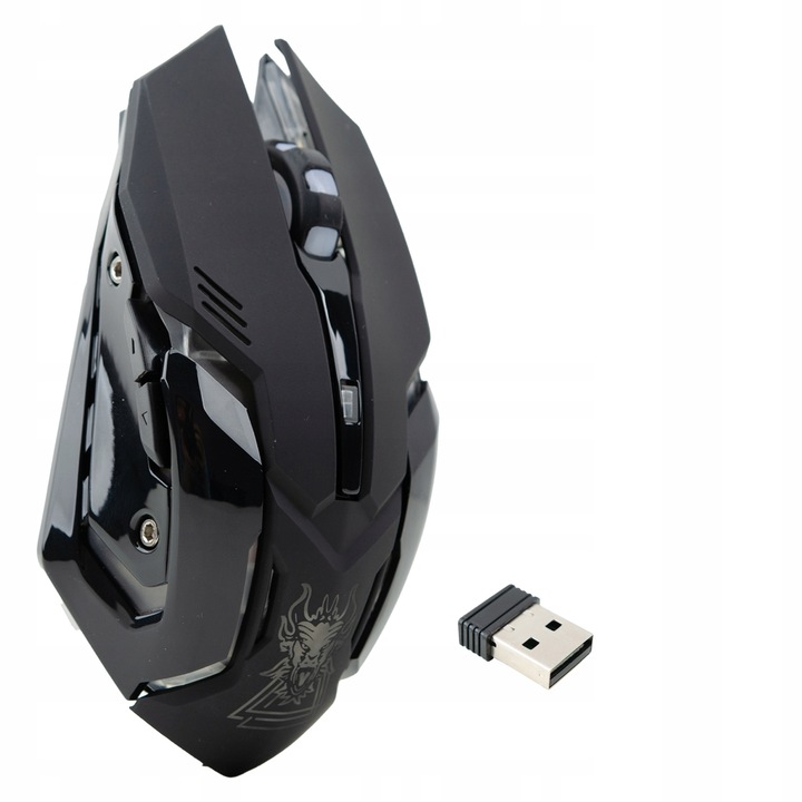 Myszka Bezprzewodowa Gamingowa do Laptopa Komputera RGB Mysz 2.4GHz 3200dpi