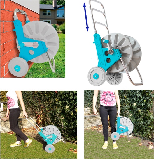 WÓZEK ALU WĄŻ OGRODOWY 6-WARSTWOWY NIESKRĘCAJĄCY SIĘ 1/2" 50 M BEST POLSKA