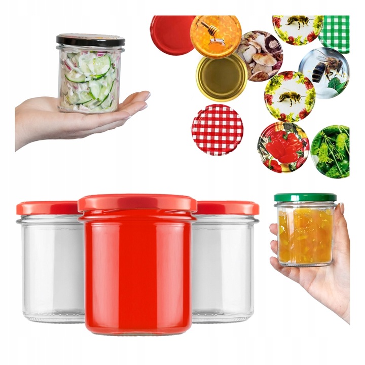 15x SŁOIK 350ml MIÓD DŻEM MIĘSO PASZTET PRZETWORY SŁOIK PROSTY Z ZAKRĘTKĄ