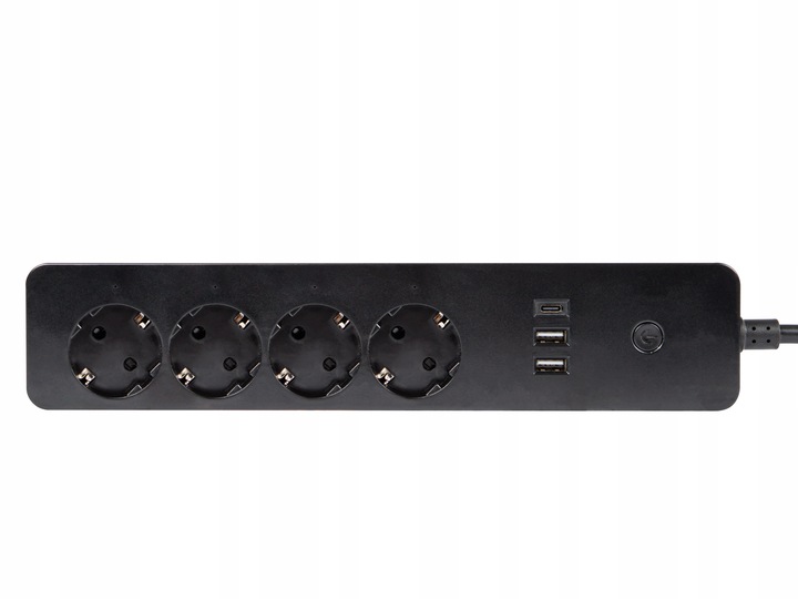 INTELIGENTNA LISTWA ZASILAJĄCA PRZEDŁUŻACZ WiFi TUYA 3M 4 GN 2x USB USB-C