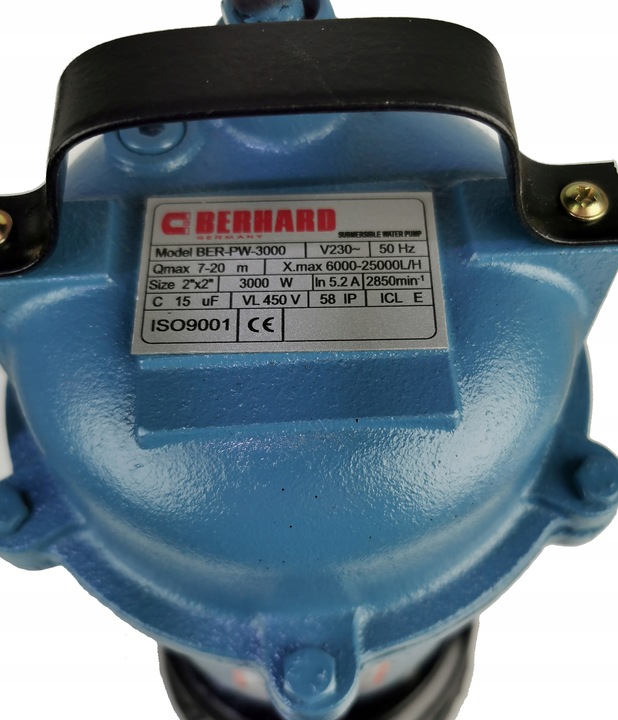 POMPA DO SZAMBA I BRUDNEJ WODY SZLAMOWA Z ROZDRABNIACZEM BERHARD