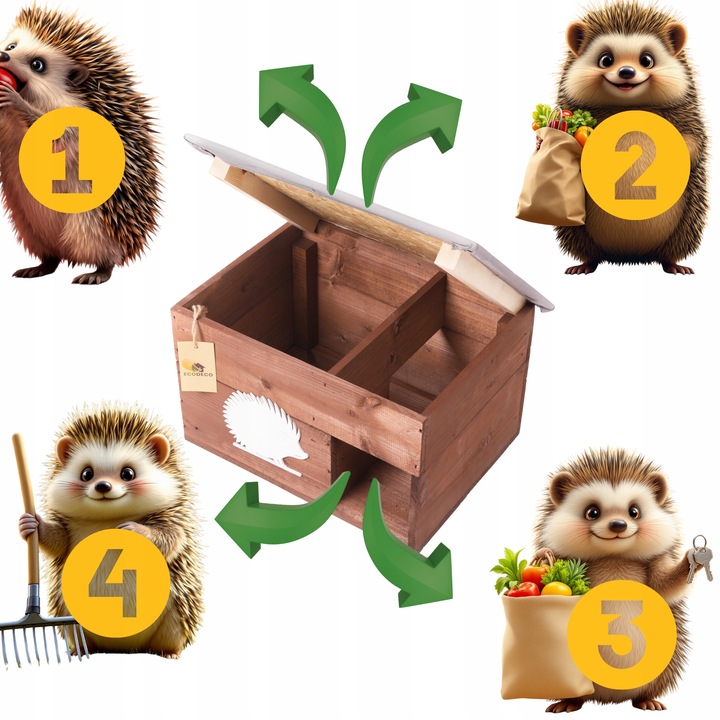 Domek dom dla Jeża jeży DREWNIANY budka dom legowisko producent XXL