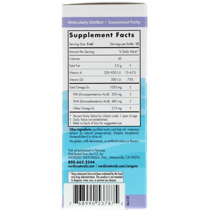 Nordic Naturals Baby's DHA z witaminą D3 60 ml