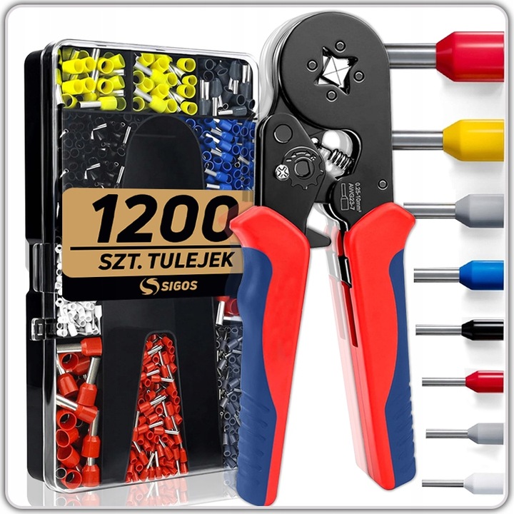 ZACISKARKA PRASKA DO KONEKTORÓW Szczypce PRZEWODÓW KABLI 1200 szt. +