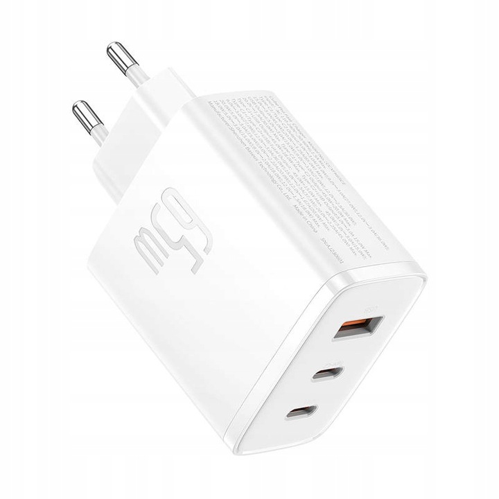 Ładowarka sieciowa Baseus USB-C USB 65W do telefonu, komputera / szybka