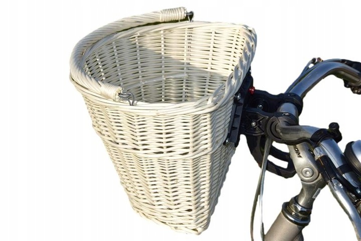 Kosz wiklinowy na rower koszyk ROWEROWY na click wiklina polski 3 kolory
