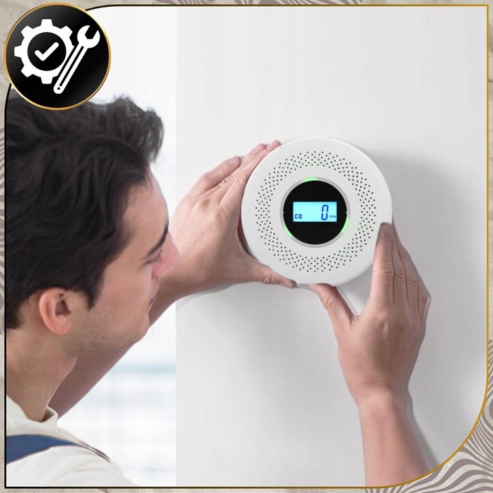 Czujnik czadu i dymu tlenku węgla pożaru ognia JKD 512COM