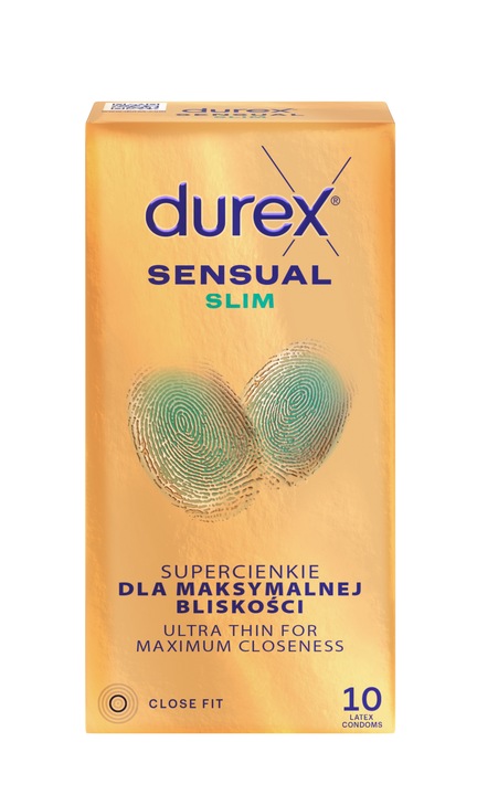 Prezerwatywy DUREX SENSUAL SLIM super cienkie przylegające INVISIBLE 10 szt