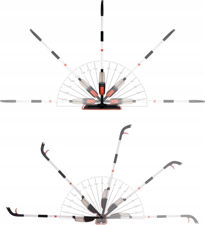 MOP ZE SPRYSKIWACZEM MYJKA DO OKIEN + 4 NAKŁADKI