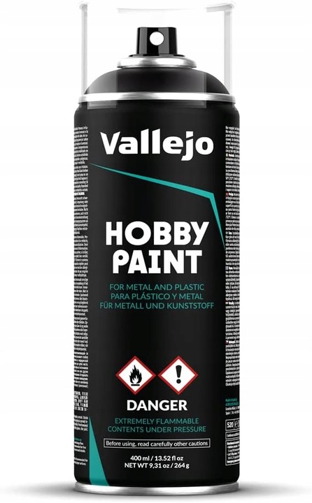 Vallejo 28012 Podkład akrylowy Black Primer 400ml
