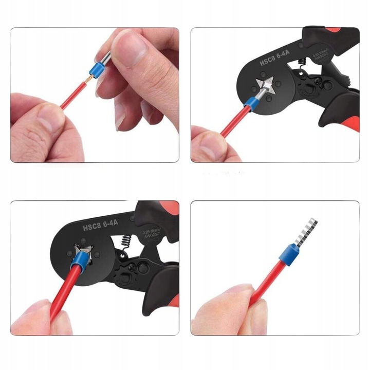 ZACISKARKA DO TULEJEK SZCZYPCE DO ZACISKANIA KOŃCÓWEK PRZEWODÓW PRASKA