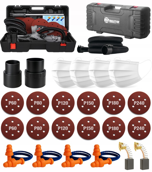 SZLIFIERKA ŻYRAFA GIPSU GŁADZI ŚCIAN TYNKÓW LED WALIZKA Majster PRO