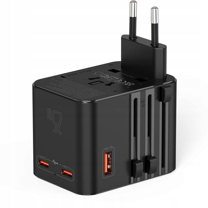 Uniwersalna Przejściówka ADAPTER Gniazda USA UK EU AUST Ładowarka USB