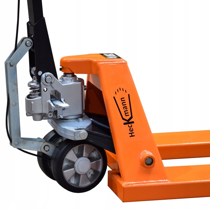 POLSKI PALECIAK ZE WSPOMAGANIEM I HAMULCEM 120x55cm 2.5t WÓZEK PALETOWY