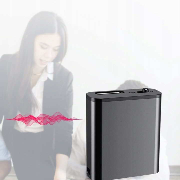 Mini Dyktafon Szpiegowski Mały 16GB Detekcja DSP Magnes Brelok