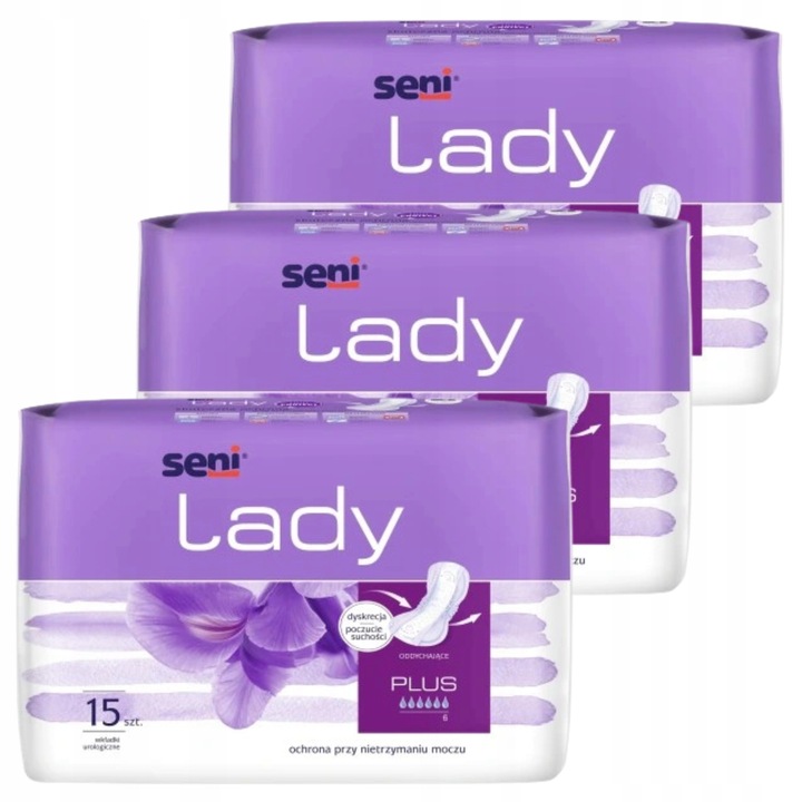 ZESTAW Wkładki urologiczne NA NOC Seni Lady PLUS 15szt. DLA KOBIET