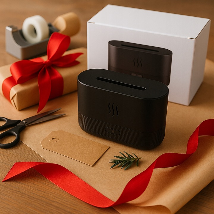 Nawilżacz powietrza Dyfuzor olejków Aromatyzer Z EFEKTEM PŁOMIENIA