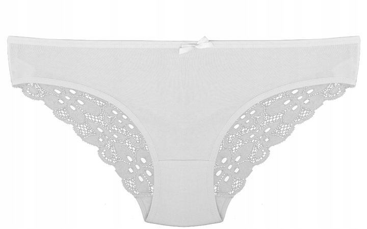 Majtki Koronkowe Bawełniane Wielokolorowe Damskie Figi Wygodne S 7-PAK