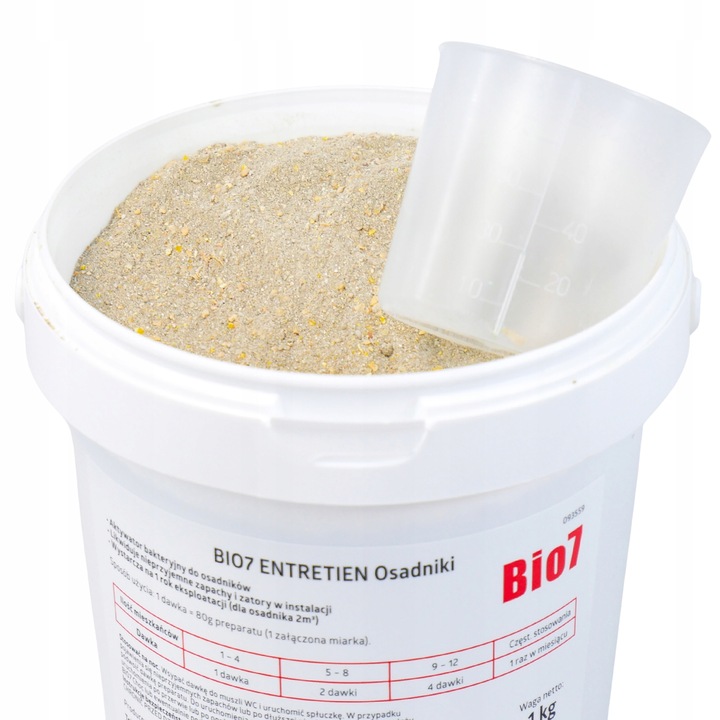 Bio 7 Entretien 1 kg BAKTERIE Oczyszczalnia 1 ROK | Bakterie Bio7
