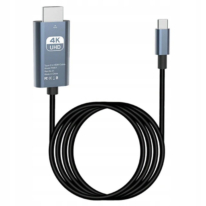 KABEL ADAPTER USB-C 3.1 TYP C DO HDMI 4K PRZEWÓD MHL WIREWAY WW410213 1,8m