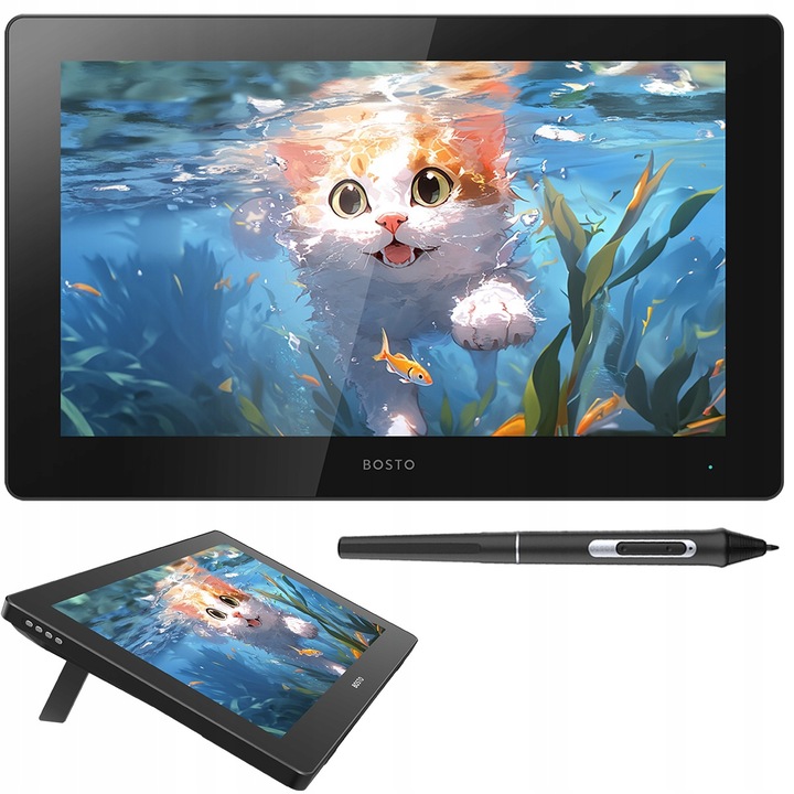 BOSTO BT-16HD 2024 Profesjonalny Tablet graficzny z piórem 16384 st 15,6"