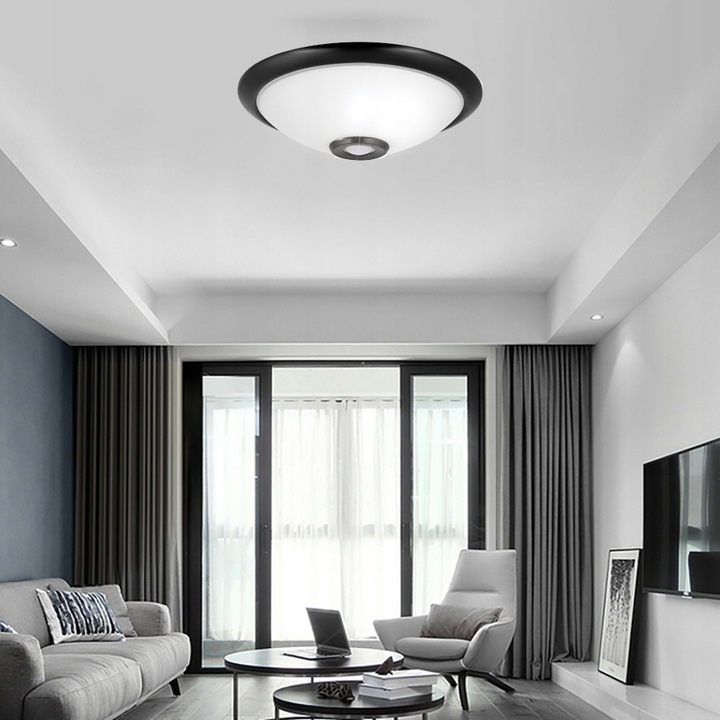 Plafon LED Lampa sufitowa Panel Czujnik ruchu i zmierzchu E27