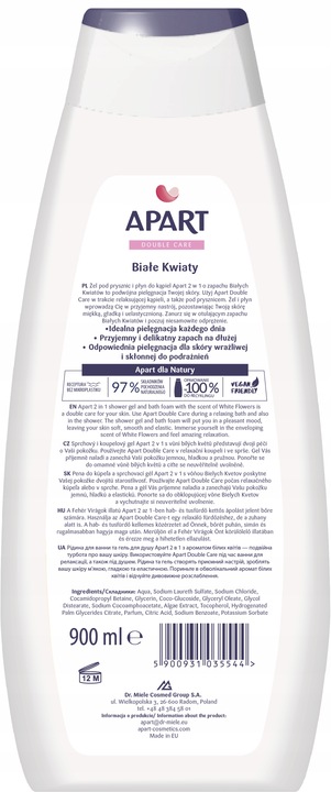 Apart nawilżający żel pod prysznic i Płyn do kąpieli 2w1 MIX Zestaw