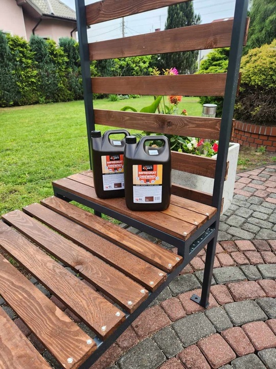 TRWAŁY IMPREGNAT DEKORACYJNY I FARBA 2w1 DO DREWNA OGRODOWEGO Z WOSKAMI 10L