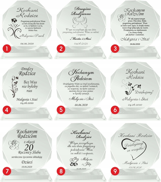 PREZENT PAMIĄTKA URODZINY 1-99 LAT ROCZNICA ŚLUBU