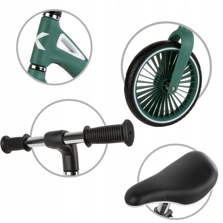 ROWEREK BIEGOWY JEŹDZIK KIDWELL NIX KOŁA 12" LEKKI REGULOWANY ZIELONY