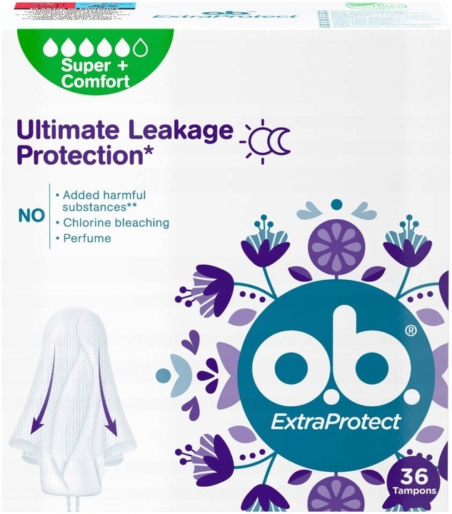 O.B. Extra Protect Super Plus Comfort Tampony 36 sztuk
