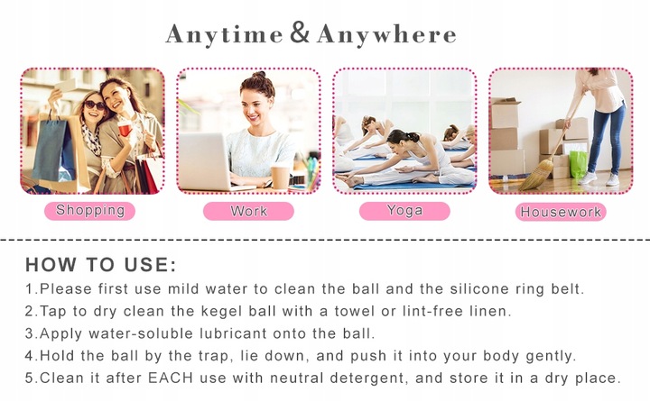 KULKI GEJSZY Z PILOTEM MASAŻ 10 TRYBÓW WIBRACJI WODOODPORNE