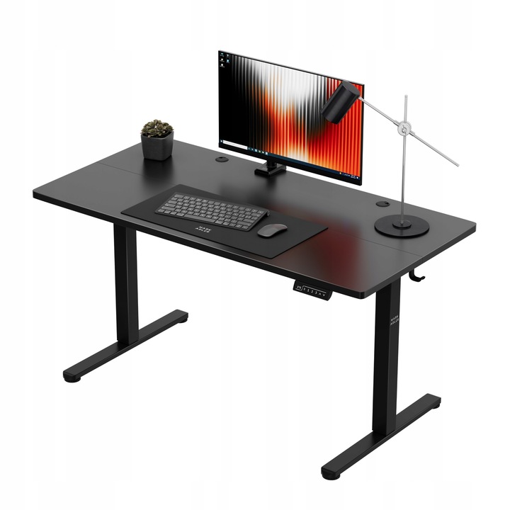 Biurko regulowane elektryczne MARK ADLER czarne komputerowe uchwyt