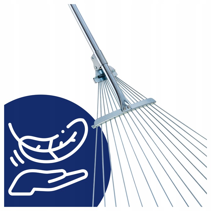 Grabie do liści wachlarzowe druciane regulowane metalowy rączka