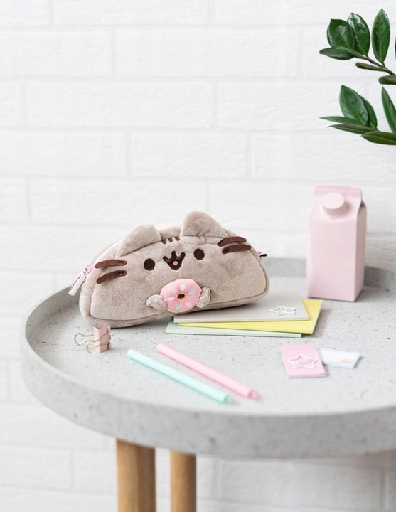 PUSHEEN PIÓRNIK saszetka szkolny dla dziewczynki piórniki szkolne Donut Kot